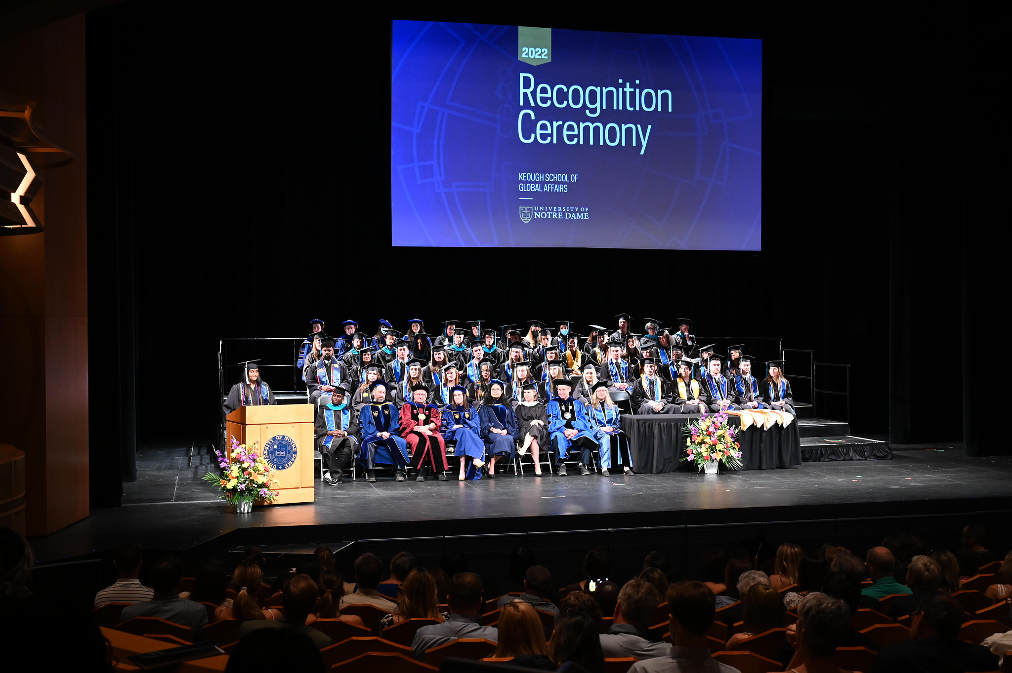 stage view of recognition ceremony