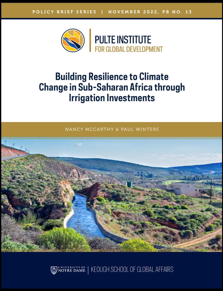 Cover image: Building Resilience to Climate Change in Sub-Saharan Africa through Irrigation Investments