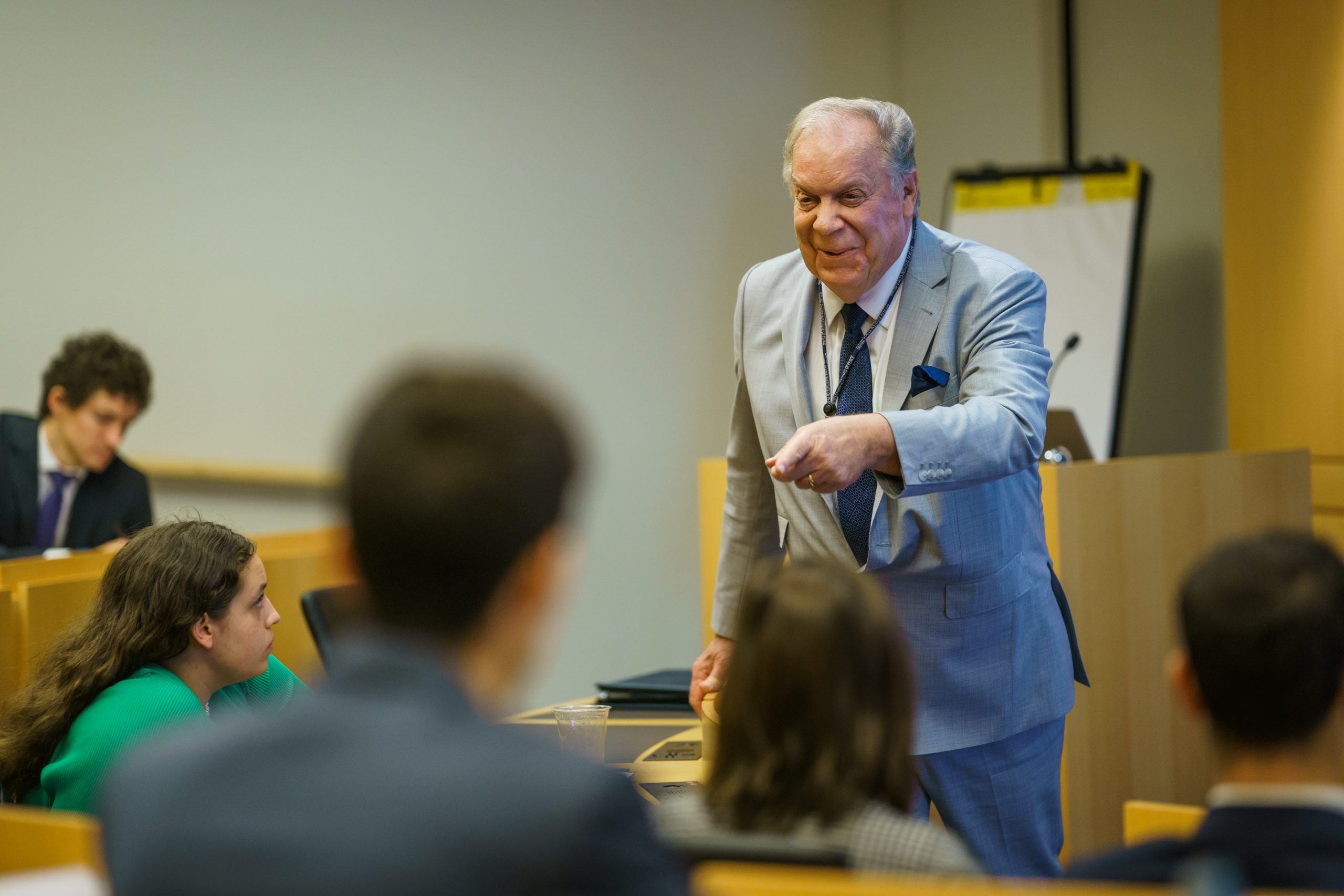 During a visit to USIP, students heard insights from Donald N. Jensen, director for Russia and Europe at USIP, who discussed the Russia-Ukraine war and the challenges of negotiating peace.